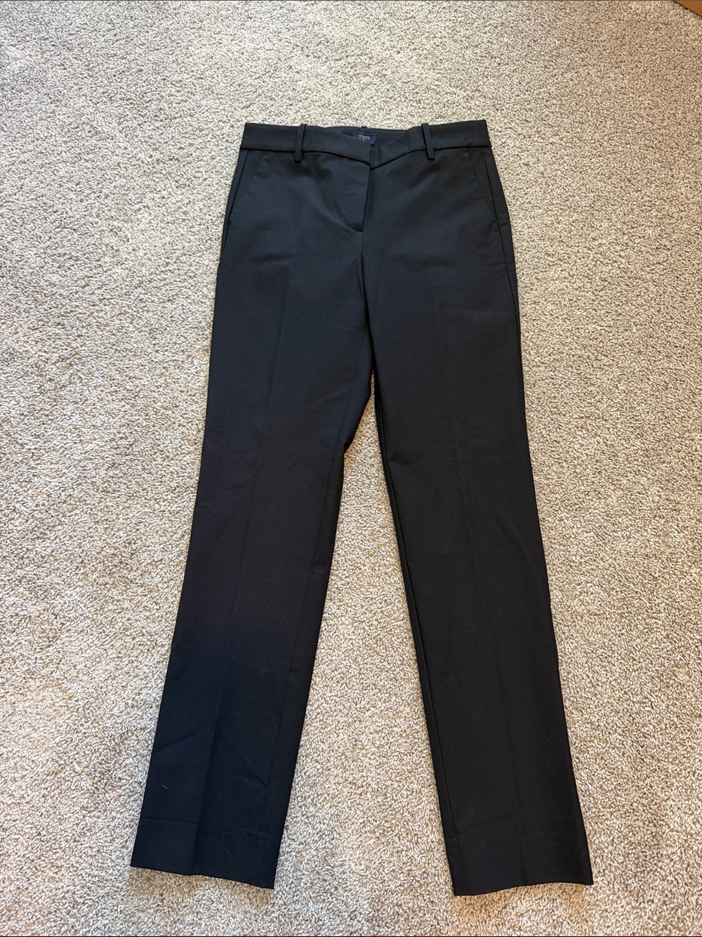 J. Crew Black Straight-Leg Dress Trousers